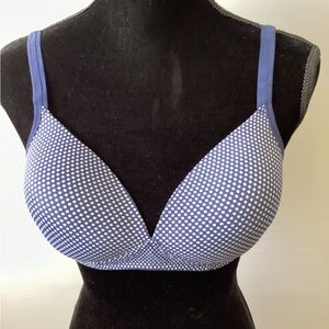 Warners Polka Dot Blue push up Bra